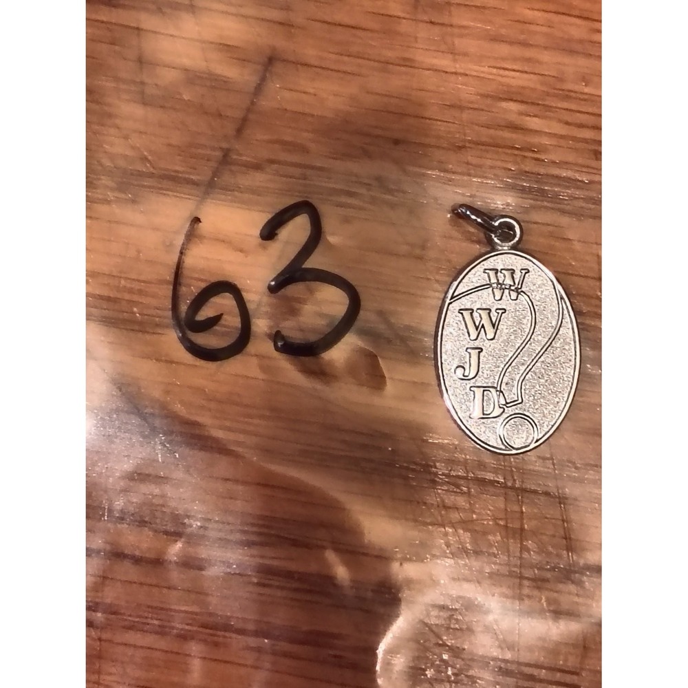 Sterling Silver WWJD Pendant Charm What Would Jesus Do Oval 925 Religious